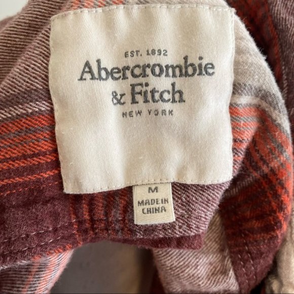 Abercrombie & Fitch Flannel Top With Beaded Pockets - Picture 5 of 6